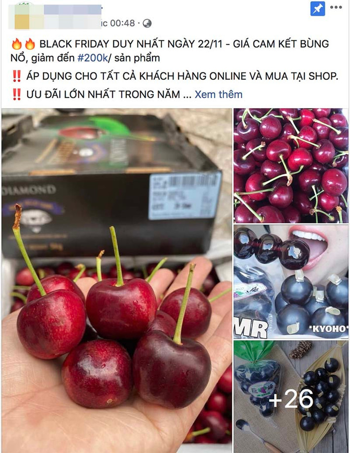 Cửa hàng trái cây cũng khuyến mãi khủng. Ảnh: Vietnamnet.