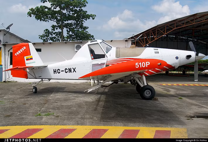 Hiện, chiếc máy bay này đang chờ đợi làm thủ tục xuất sang tỉnh vùng sâu hẻo lánh Rattanakiri của Campuchia để đi làm đồng cho trang trại của Hoàng Anh Gia Lai Agrico. Ảnh: ASI Jet Sales.