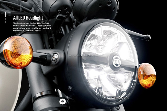 Xe sở hữu thiết kế hiện đại nhưng vẫn mang phong cách hoài cổ với yếu tố chủ đạo là những đường nét tạo hình tối giản Cụm đèn pha tròn phía trước vẫn sử dụng bóng halogen thay vì đèn LED hay đèn định vị LED. Theo Royal Enfield chia sẻ, bóng halogen sẽ phù hợp hơn với điều kiện sương mù và duy trì nét cổ điển truyền thống.
