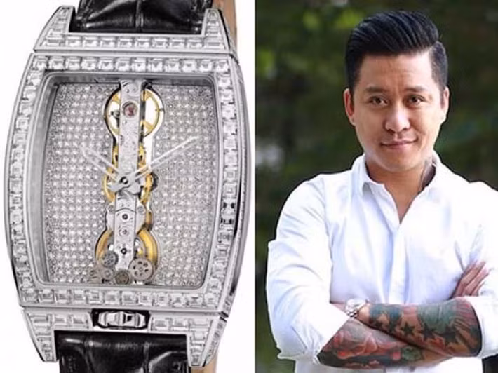 Tuấn Hưng còn sở hữu bộ sưu tập đồng hồ có giá từ trăm triệu đến vài tỷ đồng. Ảnh: FBNV
