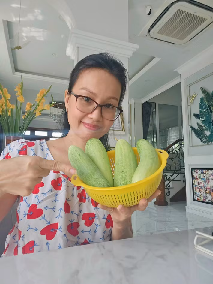 Tất cả các loại cây đều ra quả vừa đủ và căng bóng. Ảnh: FB Cẩm Ly