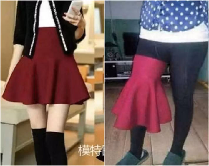 Chiếc chân váy xòe quá xinh nhưng sao khi mua về chỉ xỏ được 1 chân.