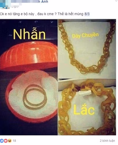 Thông thường những món quà Quốc tế phụ nữ mà hội chị em được nhận đó là trang sức, nước hoa... nhưng có không ít người cảm giác "bất ngờ" với những thứ mình nhận được.