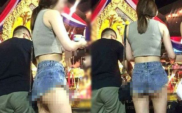 Trong tín ngưỡng người Việt Nam, chùa chiền là nơi tôn nghiêm và phải ăn mặc thực sự chỉnh tề mới được phép bước chân vào. Tuy nhiên, vẫn có một số cô gái bất chấp điều trên để rồi ăn mặc hở hang đi chùa và nhận về hậu quả.