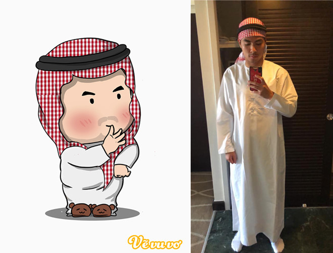 Biệt danh "hoàng tử Ả Rập" gắn với Đức Huy từ khi nam cầu thủ để râu rậm trong thời gian VCK U23 châu Á diễn hồi đầu năm 2018 ở Thường Châu, Trung Quốc.