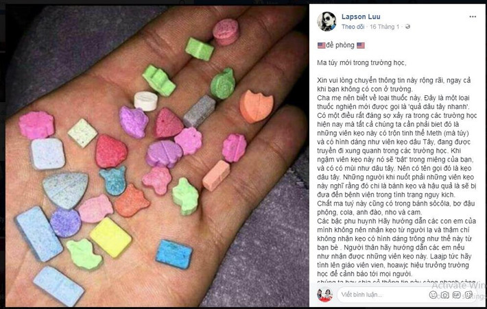 Một loại ma túy tổng hợp khác thời gian qua được dân mạng nhắc tới đó là kẹo. Dưới hình dạng những viên kẹo đủ sắc màu, chất kích thích này đã len lỏi đến các cổng trường THPT. (Ảnh minh hoạ)