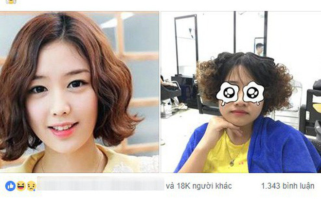 Đôi chút chỉ gợn sóng nhẹ nhưng vì thợ làm tóc quá tham lam nên đã biến mái đầu của cô nàng này chẳng khác gì bát mì tôm.