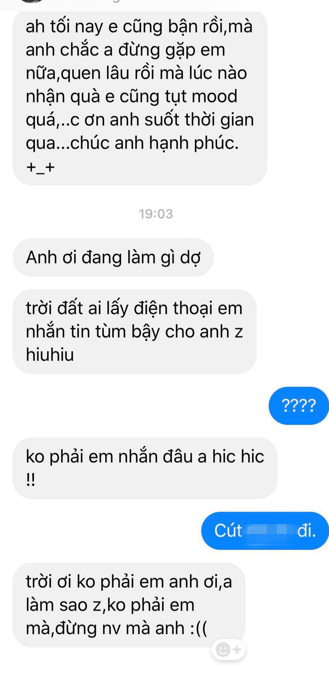 Ngay sau khi biết giá trị chiếc nhẫn cô nàng đã vội vàng nhắn tin cho anh bạn trai để hối lỗi. Cô nàng này nói rằng những dòng "vỗ mặt" tuyệt tình đó không phải do mình nhắn.