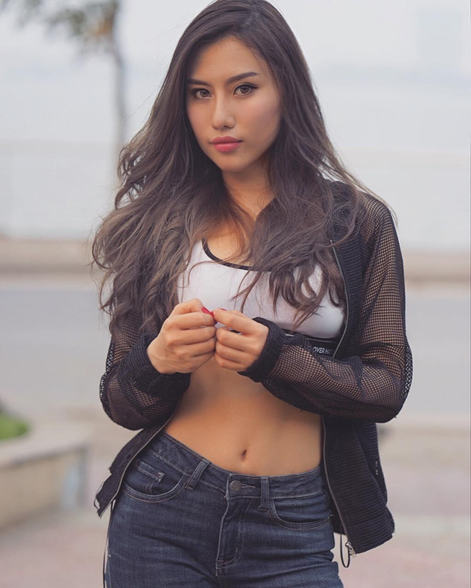 Để có được số đo như hiện tại, Thu Trang cho biết đã nỗ lực rất nhiều trong phòng tập cùng thực hiện chế độ dinh dưỡng nghiêm ngặt.