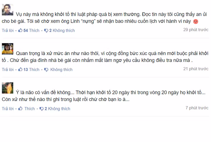 Sau khi thông tin ông Hữu Linh được dân mạng đặt biệt danh "Linh Nựng" bị khởi tố được đăng tải, CĐM đã bày tỏ quan điểm của mình. Đa phần, các dân mạng đều tỏ ra mừng ra mặt khi các cơ quan chức năng đã vào cuộc làm sáng tỏ sự việc.