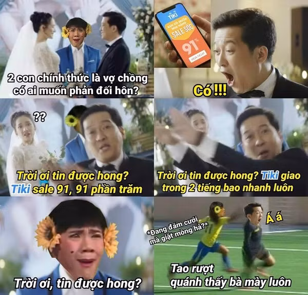 Xuất phát từ một đoạn quảng cáo của Tiki, nhưng câu thoại "Trời ơi, tin được không?" đã đi vào lịch sử của mạng xã hội đi đâu cũng thấy người người nhà nhà dùng câu này. "Trời ơi, tin được không?" và kèm theo câu nói mà mình muốn nói.