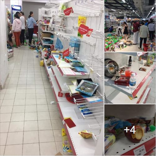 Bên cạnh bài chia sẻ, những bức ảnh người dân vô tư bóc đồ ăn trong siêu thị Auchan sáng ngày 22/5 khi đơn vị này rút vốn khỏi Việt Nam.