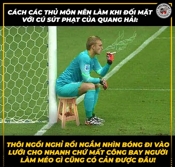 Qua bàn thắng của Quang Hải, nhiều người nghĩ rằng, các thủ môn nên ngồi im khi đứng trước những pha sút phạt bởi nó quá khó và đi với quỹ đạo khó lường.