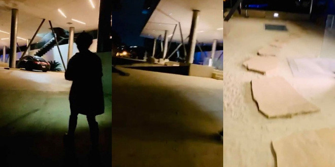 Qua đoạn video của Bằng Kiều, căn nhà của diva Hồng Nhung hiện vẫn đang trong quá trình hoàn thiện. Tầng 1 vẫn còn khá ngổn ngang nguyên vật liệu. Ảnh cắt video.