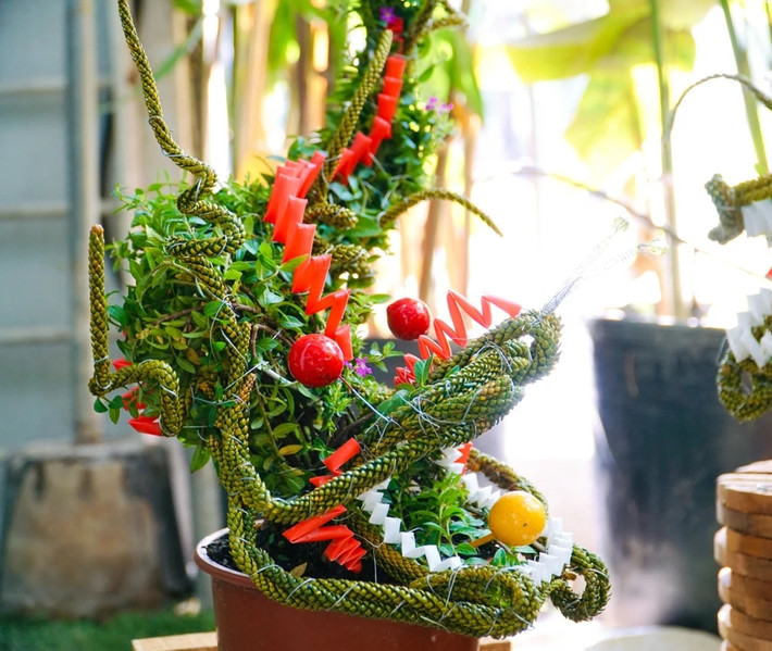 Nhờ kiểu dáng độc lạ nên khi xuất hiện tại TP HCM, cây bonsai hình rồng được khách yêu thích, liên tục “cháy hàng”. Ảnh: Plo