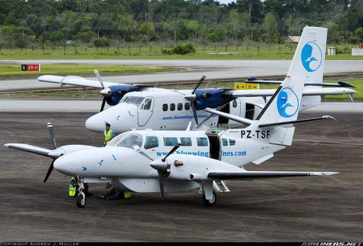 Hãng hàng không có trụ sở chính tại sân bay Zorg en Hoop ở Paramaribo, Suriname, Bluewing Airlines đã có nhiều vấn đề từ an toàn máy bay cho đến tai nạn.