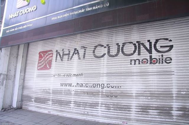 Một cửa hàng Nhật Cường trên phố Bạch Mai cũng đã đóng cửa.