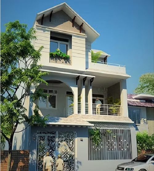 Các thiết kế nhà ống giả biệt thự ngày càng phổ biến hơn bởi tính thẩm mỹ cao. Ảnh: Nhaxinhcenter.