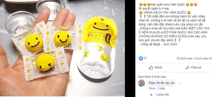 Nắm bắt được tâm lý này, nhiều loại kẹo giải rượu được bày bán tràn ngập trên thị trường với những lời quảng cáo như uống xả láng không sợ say, không sợ bị đo nồng độ cồn và không lo nguy hiểm khi tham gia giao thông…