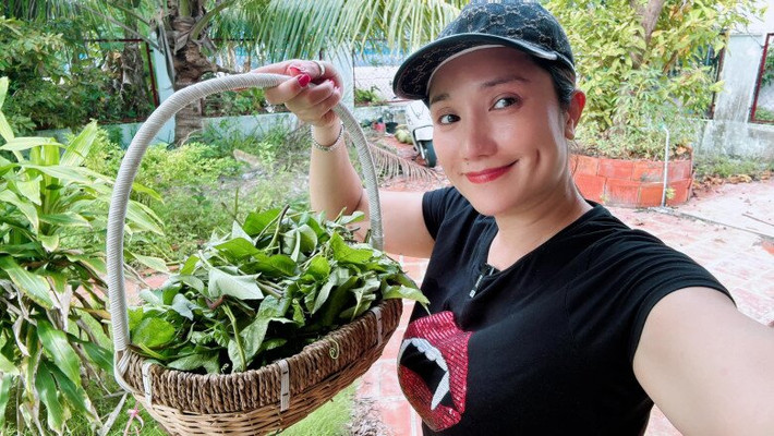 Nhà vườn của MC Cát Tường rộng khoảng 600m2, nằm ở cù lao An Bình (thuộc tỉnh Vĩnh Long). Nơi đây, chỉ để trồng cây, còn bố mẹ nữ MC sống ở khu khác. Ảnh chụp màn hình