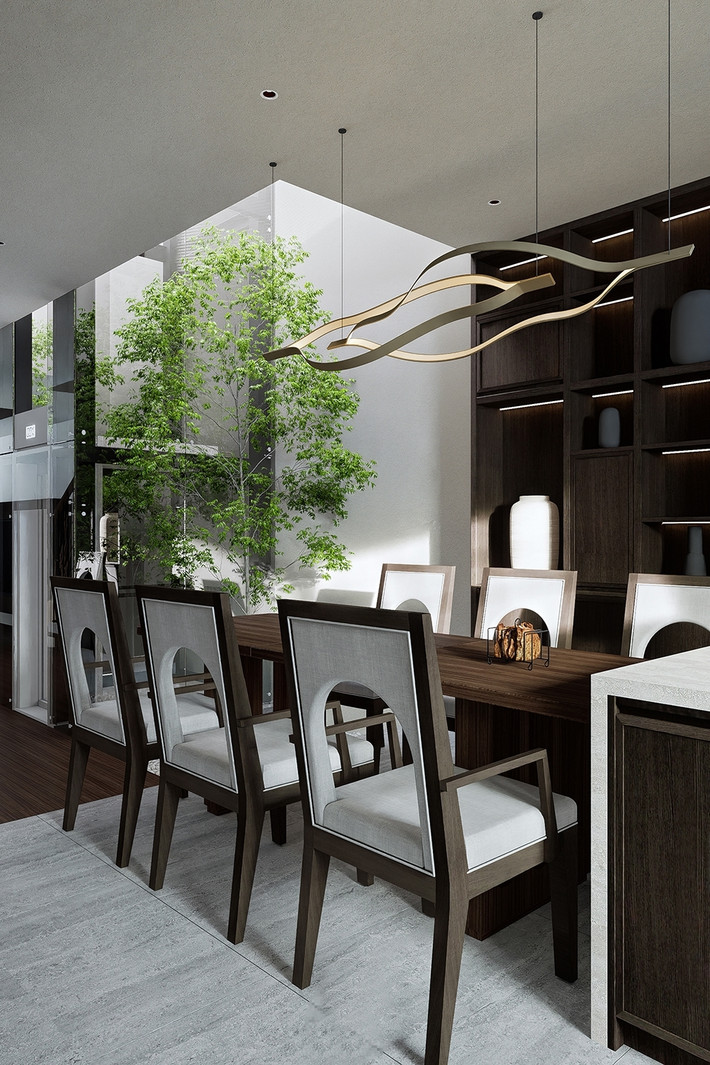 Quế Vân mất hai tháng làm việc với kiến trúc sư để có bản vẽ ưng ý và nửa năm cho việc thi công với mong muốn kiến tạo một không gian sống thoải mái, tiện nghi và gần gũi với thiên nhiên. Ảnh: FBNV