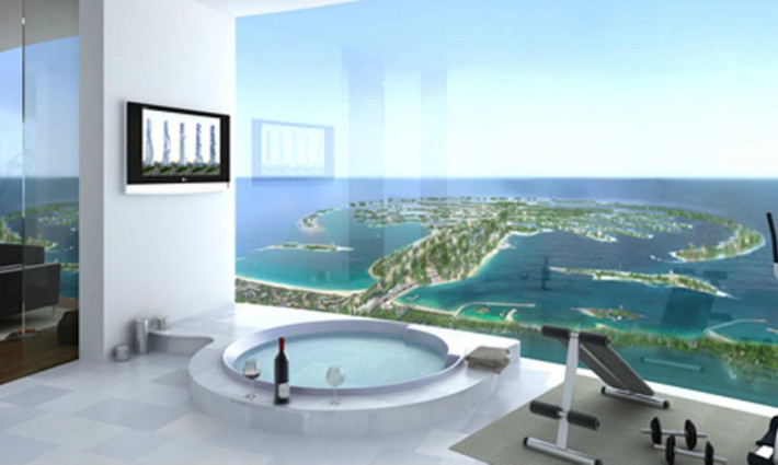 Nguồn năng lượng của tòa tháp xoay lấy từ 79 tuabin gió được đặt nằm ngang giữa mỗi tầng, cùng những tấm pin năng lượng mặt trời lớn trên mái.