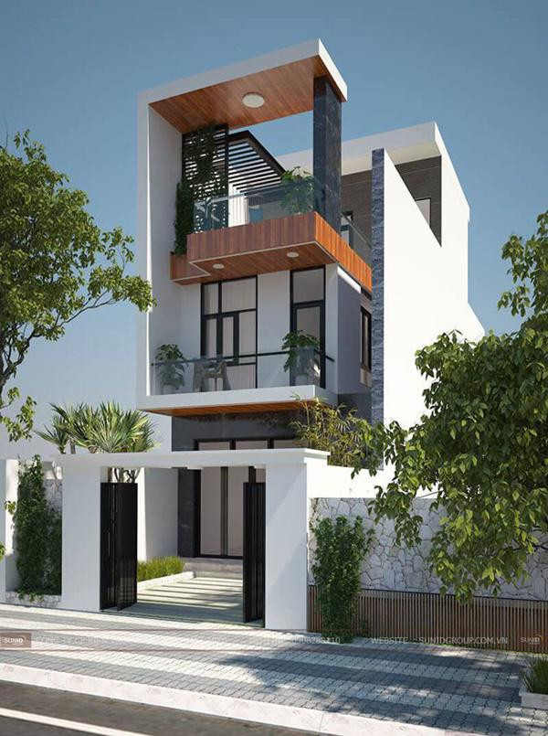 Điểm nhấn của công trình là tầng 3 phá cách với phần khung trông giống như một "cổng chào". Ảnh: Sungroup.