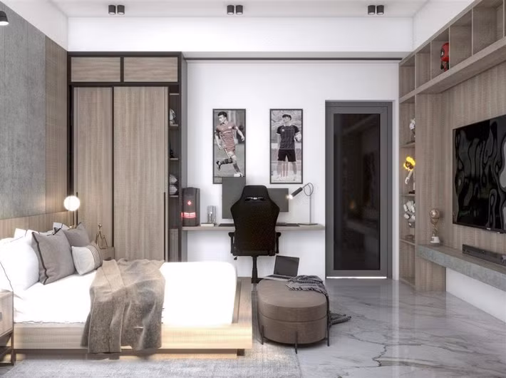 Dù bày trí giản dị nhưng căn phòng vẫn mang lại cảm giác rất sang trọng. Ảnh: FBNV