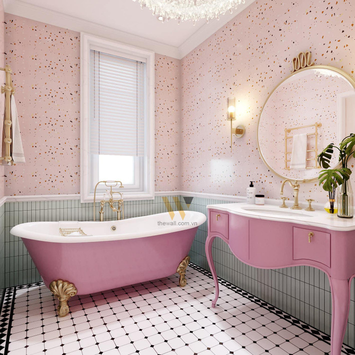 Phòng tắm của Hana được trang bị nội thất hiện đại chẳng kém khách sạn sao cấp.