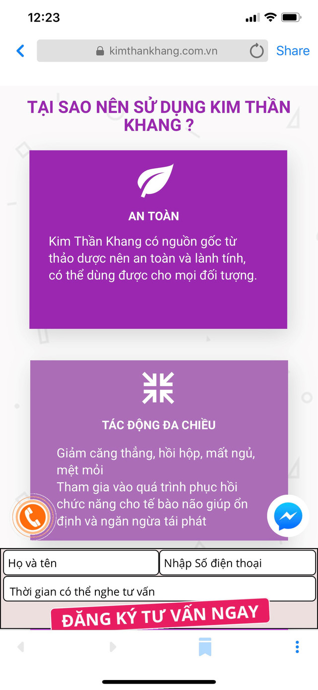 Hoang mang TPCN Kim Thần Khang được quảng cáo như thuốc trị bệnh - Hình 2 Hoang mang TPCN Kim Than Khang duoc quang cao nhu thuoc tri benh-Hinh-2