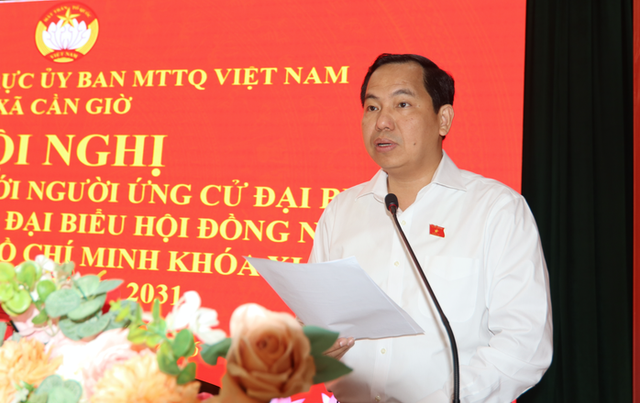 Ông Lê Quang Mạnh, Ủy viên Trung ương Đảng, Tổng Thư ký Quốc hội, Chủ nhiệm Văn phòng Quốc hội phát biểu tổng kết các ý kiến của cử tri