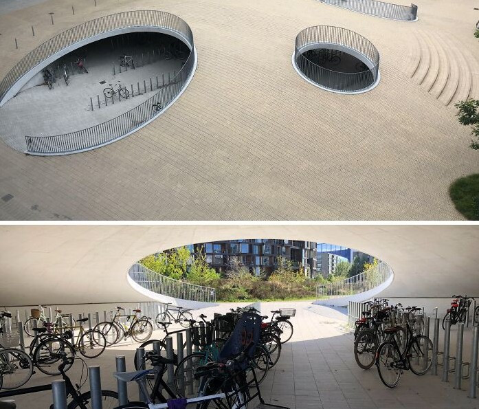 Bãi đậu xe đạp tại Đại học Copenhagen.