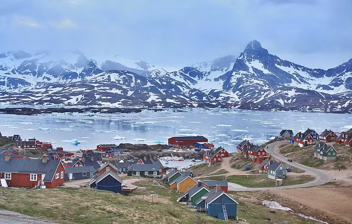 Về mặt địa lý, Greenland thuộc Bắc Mỹ, nhưng về mặt chính trị, vùng đất tự trị này thuộc Châu Âu (Đan Mạch). Ảnh: Wikipedia.