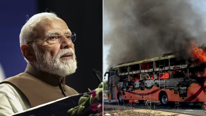 Trong một bài đăng trên mạng X, Thủ tướng Narendra Modi cho biết: "Tôi rất đau buồn trước sự mất mát về người trong vụ tai nạn ở Jaisalmer, Rajasthan. Tôi xin gửi lời chia buồn sâu sắc tới những người bị ảnh hưởng và gia đình họ trong thời điểm khó khăn này. Tôi cầu nguyện cho những người bị thương sớm bình phục". Ảnh: Times Of India.
