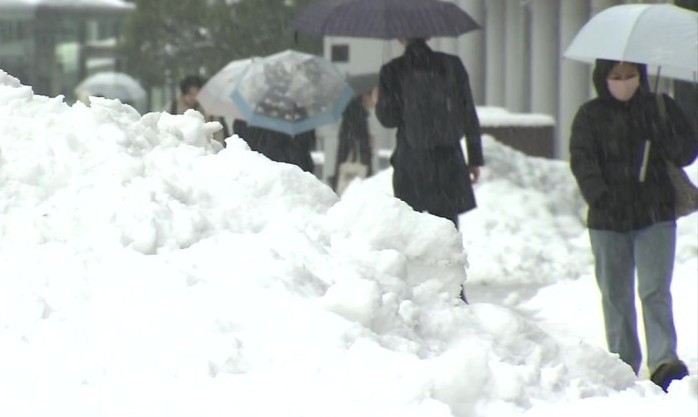 Thành phố Aomori ghi nhận lượng tuyết rơi 1,73 mét, gấp khoảng 2,5 lần lượng tuyết trung bình mà khu vực này thường ghi nhận vào thời điểm này trong năm. Ảnh: Mitv.