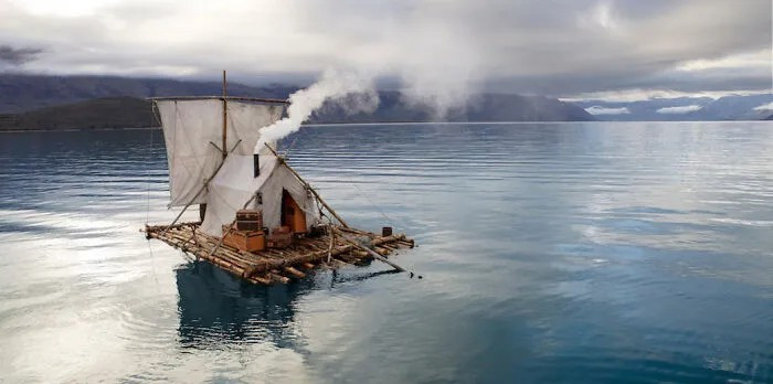 Cắm trại trên mặt nước.