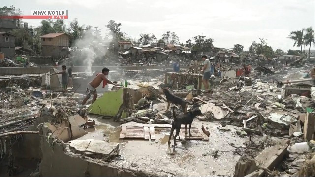 10 vụ lở đất được ghi nhận do ảnh hưởng của bão, 6.762 ngôi nhà bị hư hại, trong đó có 145 ngôi nhà bị phá hủy hoàn toàn, và nhiều cây xanh bị gãy đổ. Ảnh: NHK.