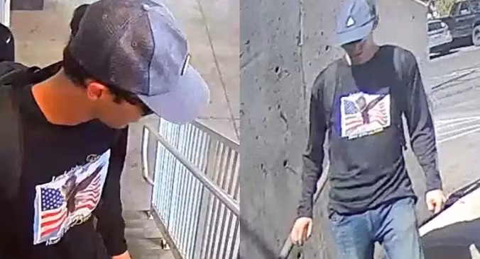 "Chúng tôi đã bắt được nghi phạm", Thống đốc Utah Spencer Cox phát biểu tại một cuộc họp báo. Trong ảnh là nghi phạm trước khi bị bắt giữ. Ảnh: X.