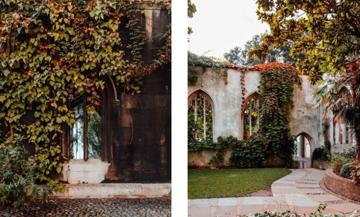 Vào mùa thu, không gian xanh mướt ở khu vực nhà thờ St Dunstan-in-the-East chuyển sang sắc vàng, mang vẻ đẹp ấn tượng.