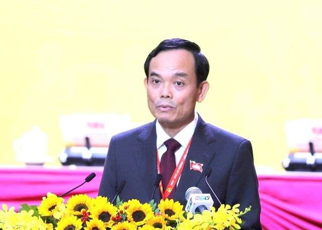 Bí thư Trung ương Đảng, Bí thư Thành ủy TP HCM Trần Lưu Quang phát biểu khai mạc phiên trù bị đại hội sáng 13-10; Ảnh: ĐH 1a.jpg
