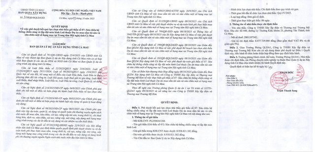 Quyết định số 206/QĐ-BQLDAXD phê duyệt kết quả lựa chọn nhà thầu cho Gói thầu số 07: Sửa chữa hệ thống chiếu sáng và lắp đặt màn hình Led. Nguồn MSC 5.png