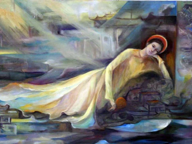 Năm 1788, một đêm bà nằm mộng thấy một vị thần dâng lên một cái tỉ và hai cái ấn; cái tỉ màu sắc đỏ bóng nhẫy tươi sáng như mặt trời; một cái ấn thì sắc tía, cái kia thì sắc rất nhạt, bà nhận lấy tất cả. Đây có lẽ là điềm báo cho tương lai đầy uy quyền của người phụ nữ này.