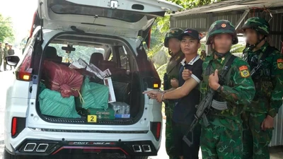 Biên phòng Tây Ninh bắt quả tang vụ vận chuyển thuốc lá ngoại nhập lậu