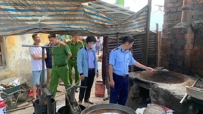 Gia Lai: Phát hiện và tiêu hủy hơn 280 kg mỡ động vật bốc mùi