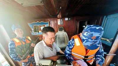 Bắt giữ tàu cá vận chuyển trái phép hơn 50.000 lít dầu lậu trên biển Tây Nam