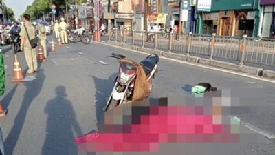 Tai nạn trên đường Quang Trung khiến người đi bộ tử vong