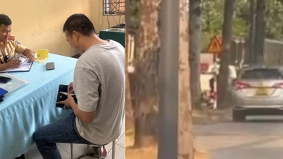 TP HCM: Ô tô chạy trên vỉa hè đường Bùi Văn Bình