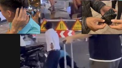 Xôn xao clip tài xế taxi bị hành hung giữa phố Nha Trang