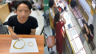 Thanh niên 23 tuổi cướp vàng, tháo chạy và tự kề dao đe dọa
