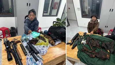 Phát hiện hai người đàn ông tàng trữ súng, săn bắn động vật rừng trái phép